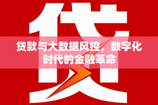 小港贷款与大数据风控，数字化时代的金融革命