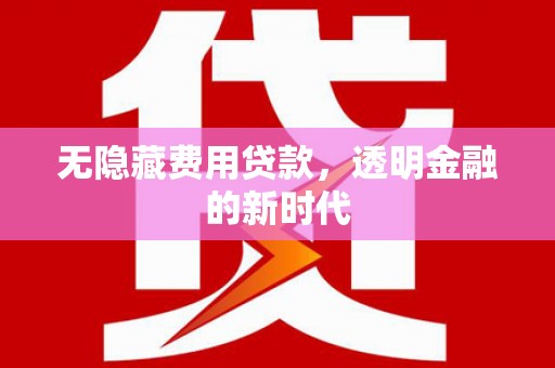 小港无隐藏费用贷款，透明金融的新时代