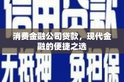 小港消费金融公司贷款，现代金融的便捷之选