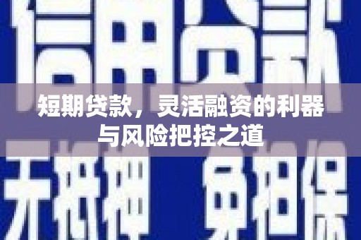 小港短期贷款，灵活融资的利器与风险把控之道