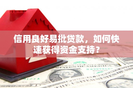 小港信用良好易批贷款，如何快速获得资金支持？