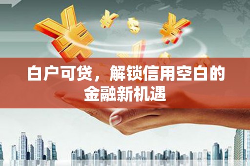 小港白户可贷，解锁信用空白的金融新机遇