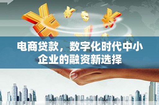 小港电商贷款，数字化时代中小企业的融资新选择