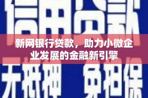 小港新网银行贷款，助力小微企业发展的金融新引擎