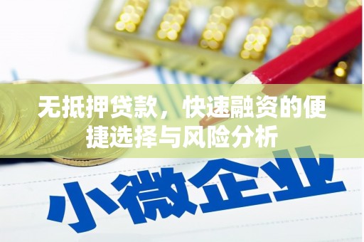 小港无抵押贷款，快速融资的便捷选择与风险分析