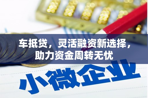 小港车抵贷，灵活融资新选择，助力资金周转无忧