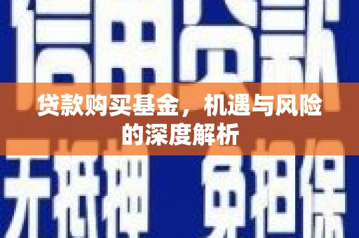 小港贷款购买基金，机遇与风险的深度解析