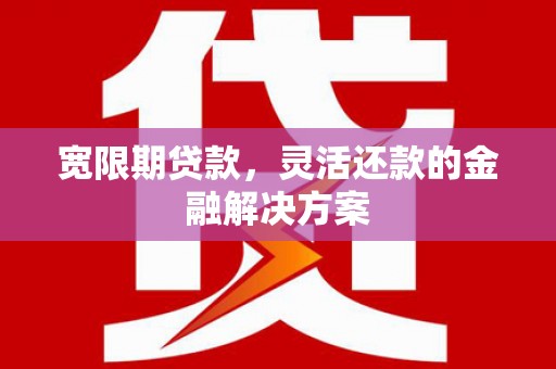 小港宽限期贷款，灵活还款的金融解决方案