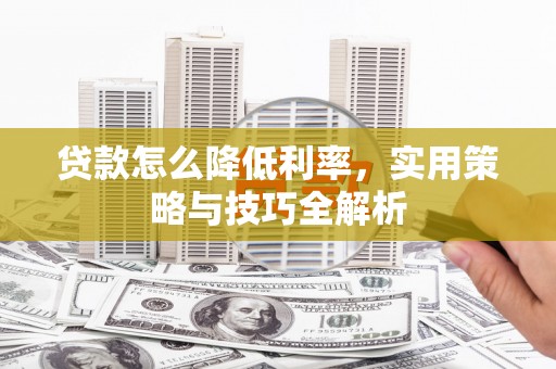 小港贷款怎么降低利率，实用策略与技巧全解析