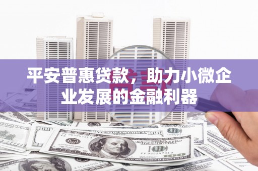 小港平安普惠贷款，助力小微企业发展的金融利器