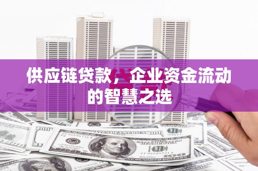 小港供应链贷款，企业资金流动的智慧之选