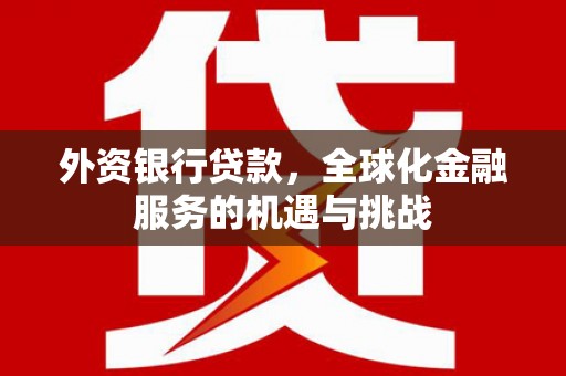 小港外资银行贷款，全球化金融服务的机遇与挑战