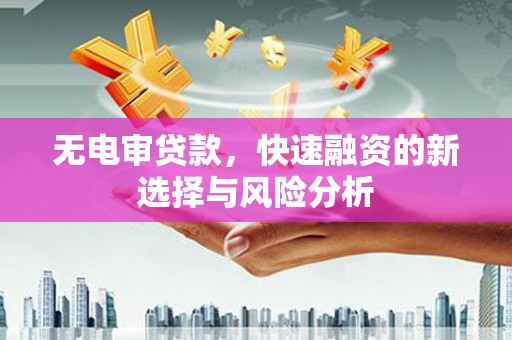 小港无电审贷款，快速融资的新选择与风险分析