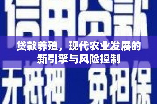小港贷款养殖，现代农业发展的新引擎与风险控制