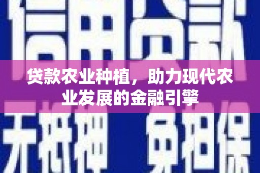 小港贷款农业种植，助力现代农业发展的金融引擎