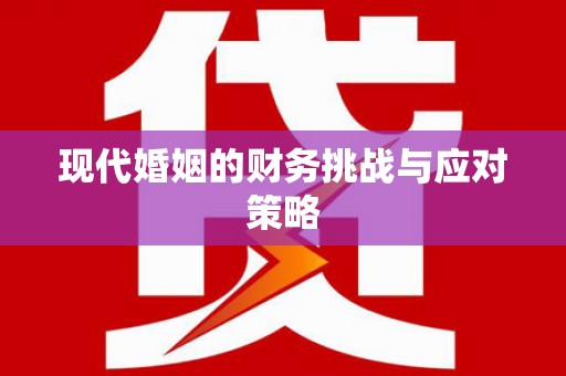 小港现代婚姻的财务挑战与应对策略